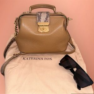 Katerina Fox premium leather handbag in great condition, versatile, deep caramel
